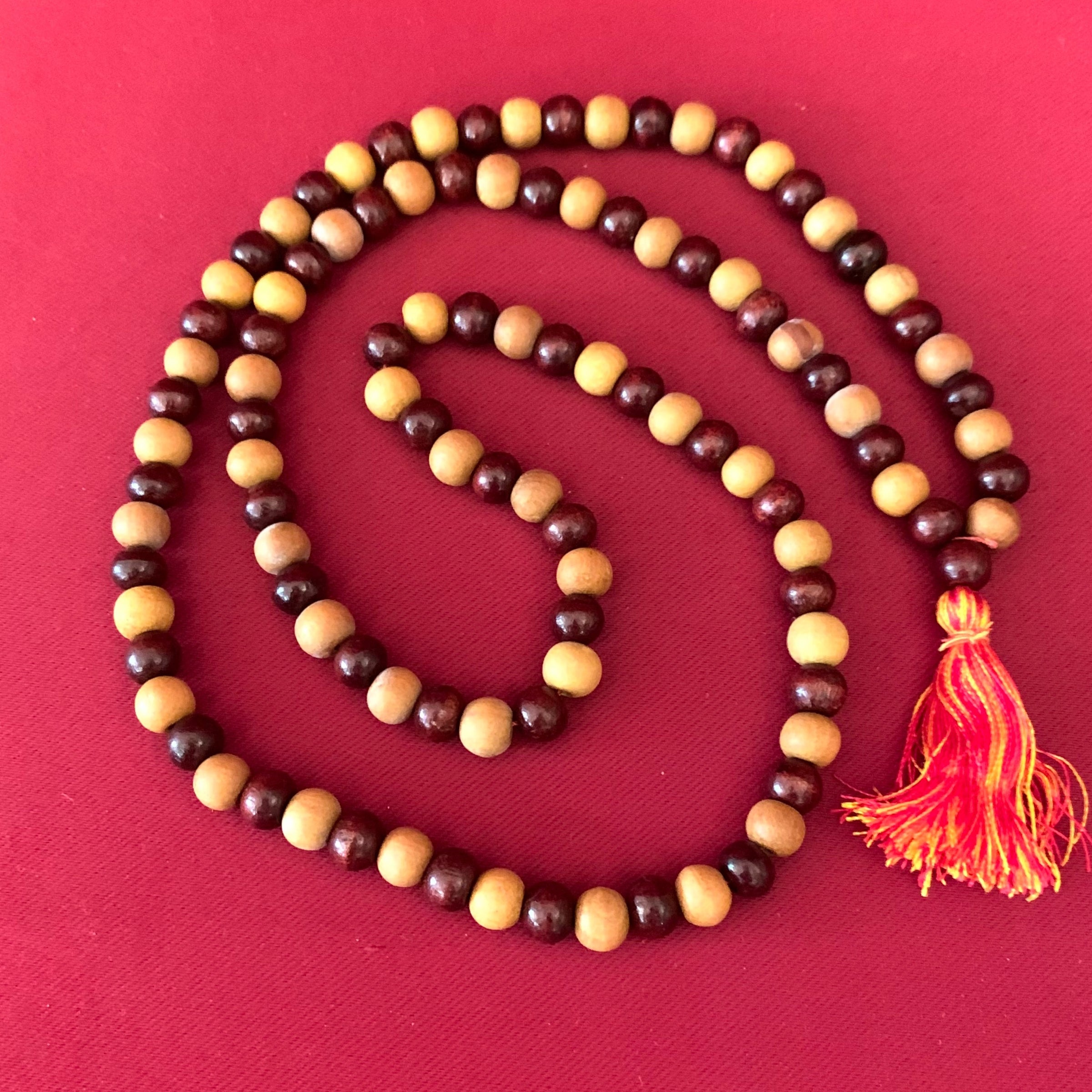 Rebalance 108 Knotted Meditation Mala With Cotton Tassel 